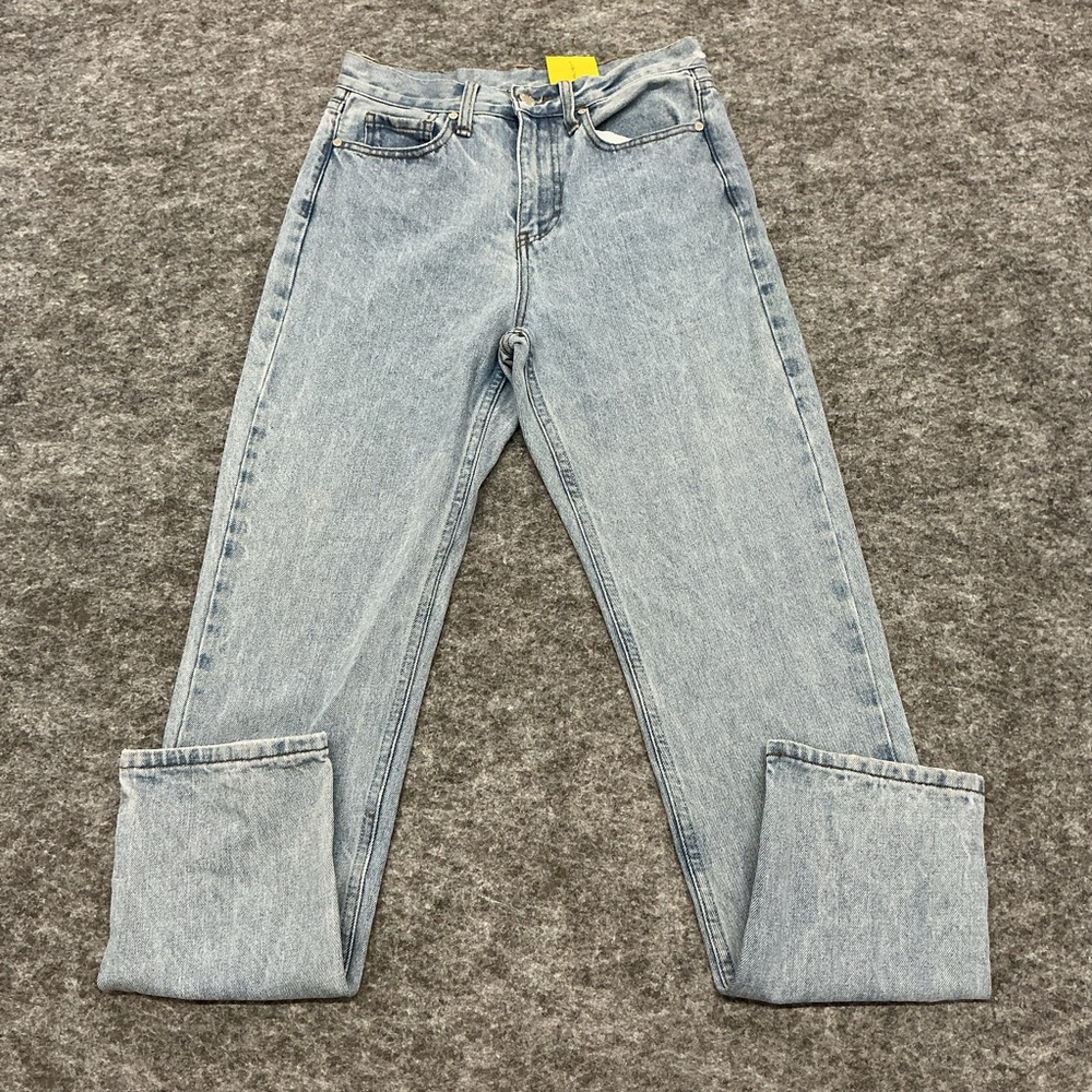 UNIF Light Blue Straight Leg High Rise Jeans Best Fits Size 28